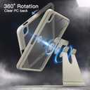 JETech Rotating Case for iPad mini (A17 Pro, 2024 Model, 7th Generation) / mini 6 (2021 Model, 6th Generation), 360 Degree Rotation Protective Stand Cover Clear Back (Starlight)