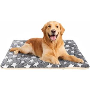 Dog Bed Mat Pet Mat Dog Box Mat Machine Washable Grey (33x23x1.5in)