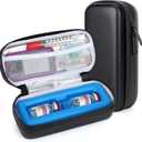 YOUSHARES Insulin Vial Cooler Travel Case - TSA Approved Diabetes Carrying Bag Keep Medicine Cool, Diabetic Medication Organizer Small Bottle Protector, Refrigerated Pack with Protective Ice Brick (01 Black)