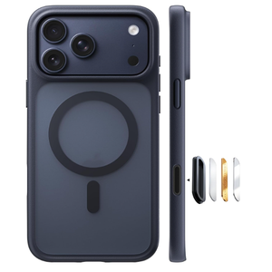 TORRAS Magnetic Shockproof for iPhone 17 Pro Case, Camera Control, Fit for MagSafe, Military-Grade Protection, Translucent Slim Case for iPhone 17 Pro Phone Case Anti-Fingerprint, Deep Blue