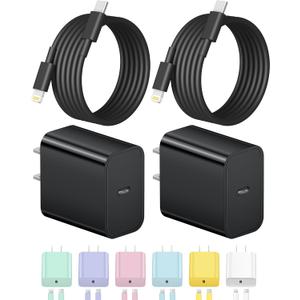 iPhone Charger Fast Charging USB C Charger Block Type C Charge iPad with 6FT C Chargers Cord Compatible with iPhone14/14 Pro Max/13/13Pro/12/12 Pro/11,iPad(Black)