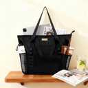 Lacdo Tote Bag for Women, Casual Mesh Tote Bag Hobo Women Foldable Handbag Shoulder Bag, Large Beach Bag for Travel Essential