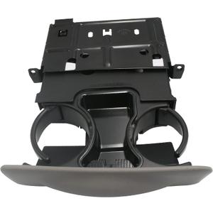 in Dash Cup Holder Insert w/Ashtray Gray Compatible with Ford F250 F350 F450 F550 Super Duty Truck Excursion 1999-2004 Front Dashboard Pull Out Cupholder YC3Z-2513560-CAD