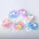 BGFKS Girls Layered Tulle Rainbow Tutu Skirt Sets,Toddler Girl Skirt with Linging,Hairbow and Socks, 2-4T, Light Rainbow