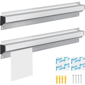 Restaurant Ticket Holder, 16" Check Rack Order Receipt Rail Display Slide for Commercial Kitchen Cafes Pubs Bars 2 Pcs (16 Inch)