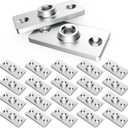 Fongone 20pcs Galvanized Ceiling Flange Hanger Plate Fits 1/2-inch Threaded Rod, Ceiling Flange Hanger for DIY Plumbing &Industrial Decor ,Galvanized Iron, Wall Mounting