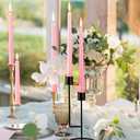 12 Pack Pink Taper Candles - Taper Candles 10 Inch Dripless, Smokeless & Unscented - 8 Hours Long Burning - Tall Candlesticks - Ideal for Weddings, Dinner Parties, Home Decor, Birthday Party
