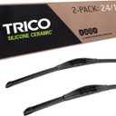 TRICO Silicone Ceramic (90-2418) 24 & 18 Inch Pack of 2 Automotive Replacement Windshield Wiper Blades For my Car, Ceramic Coated Silicone Super Premium Beam Blade for Select Vehicle Models