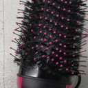 Hair Dryer Brush Blow Dryer in One Upgraded 4 in 1 Hair Dryer and Styler Volumizer with Negative Ion Anti-frizz Ceramic Titanium Barrel Hot Air Brush Hair Straightener Brush (Black/Pink)