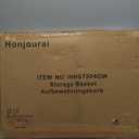 Wicker Storage Basket with Lid,Rattan Shelf Basket with Removable Liner Bag,160L Storage Bin,Storage Trunk with Heightened Feet,Storage Container for Wardrobe,Home Organizer (17.7 x 29.9 x 20.46 Inches, Grey)