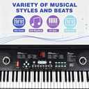 61 Key Keyboard Piano,with Built-in Speaker and Microphone, Portable Electronic Digital Piano for Beginners, Perfect Musical Starter Instrument, Ideal Gift for Aspiring Musicians