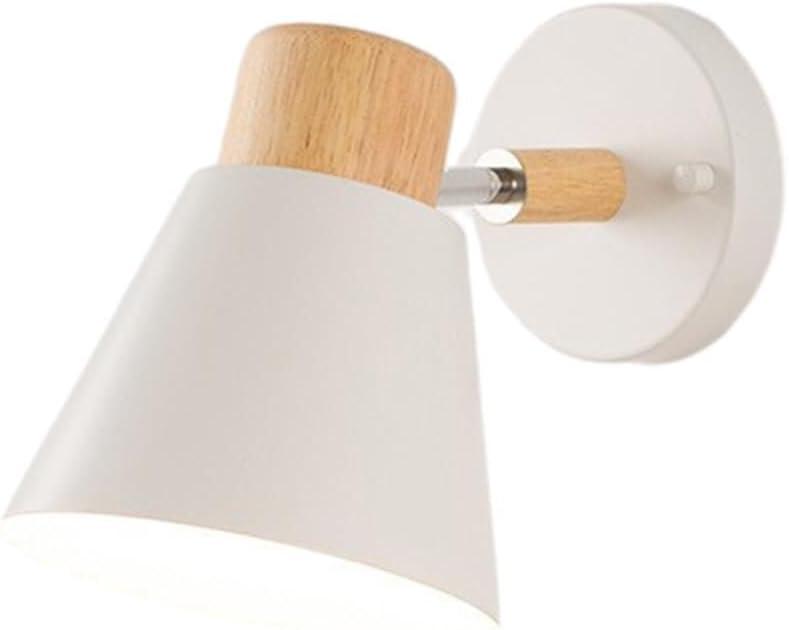 Vintage Wall Sconces Fixtures Modern Wall Lamp Retro Barn Wall Light Iron Lampshades Indoor Decor Wall Lighting Fixture for Bedroom Living Dining Room Background Wall (Blue) (Color : White)