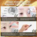 Magnetic eyelashes, magnetic eyelashes with applicator,3styles,natural look,wispy,butterflyNo glue needed,Reusableeasy to remove
