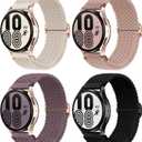 Knossen 20mm Watch Bands Compatible with Samsung Galaxy Watch 7 FE 6 5 4 40mm 44mm, Galaxy Watch 6 4 Classic, Galaxy Watch 5Pro, Galaxy Watch 3 41mm, Galaxy Active2, 3Pack Stretchy Watch Straps for Women and Men