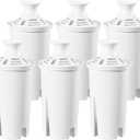 Water Pitcher Filter Replacement for Brita Water Filter, Pitchers and Dispensers, Compatible with Brita Classic,Elite, OB03, Standard, 0806, Ultramax,and Mavea 107007(6 Pack)