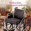 NOVA Medical Products Gel & Memory Foam Seat & Wheelchair Cushion in 8 Sizes (from 16 x 16 to 18 x 24 Extra Wide), Comfortable & Durable Everyday Seat Cushion with Removable Water Resistant Cover, 2 or 3 Thick, Black