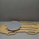Wood Arc-Shaped Slide Transfer Board,Patient/Seniors Move Assist Device,Transfer to Wheelchair/Car/Toilet/,with Soft Seat,Holds up to 500 Pounds,2 Cut Out Handles,35.5 * 13.4 (Burlywood)