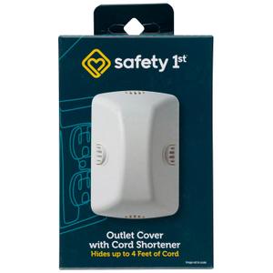 Safety 1st Outlet Cover with Cord Shortener for Baby Proofing (1 Count (Pack of 1))