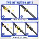High Pressure Power Washer Wand, Hydro Jet Nozzle for Garden Hose, Watering Sprayer Cleaning Tool, Wand Lance for Gutter Patio Car Pet Window Glass, Black
