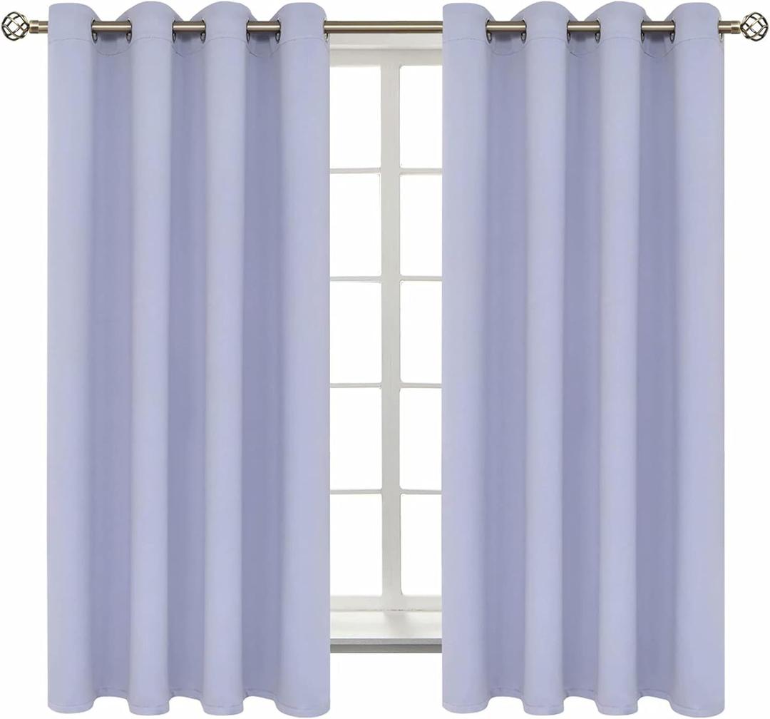 BGment Room Darkening Curtains 63 Inches Long - Grommet Thermal Insulated Drapes Window Treatment Curtains for Bedroom, 2 Panels, 52 x 63 Inch, Lavander