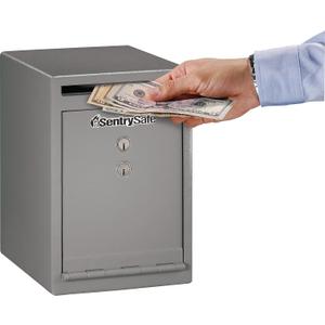 SentrySafe Depository Safe with Dual Key Lock, Steel Drop Slot Safe for Offices and Businesses, Stores Cash Deposits, 0.38 Cubic Feet, 12 x 8 x 10.3 Inches, UC-039K (0.38 cu ft (medium))