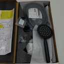 Aolemi Outdoor Shower Kit Fixtures Faucet System 2-Handle Exposed Shower with Brass Mix Valve 6" Center with HandheldShower Matte Black