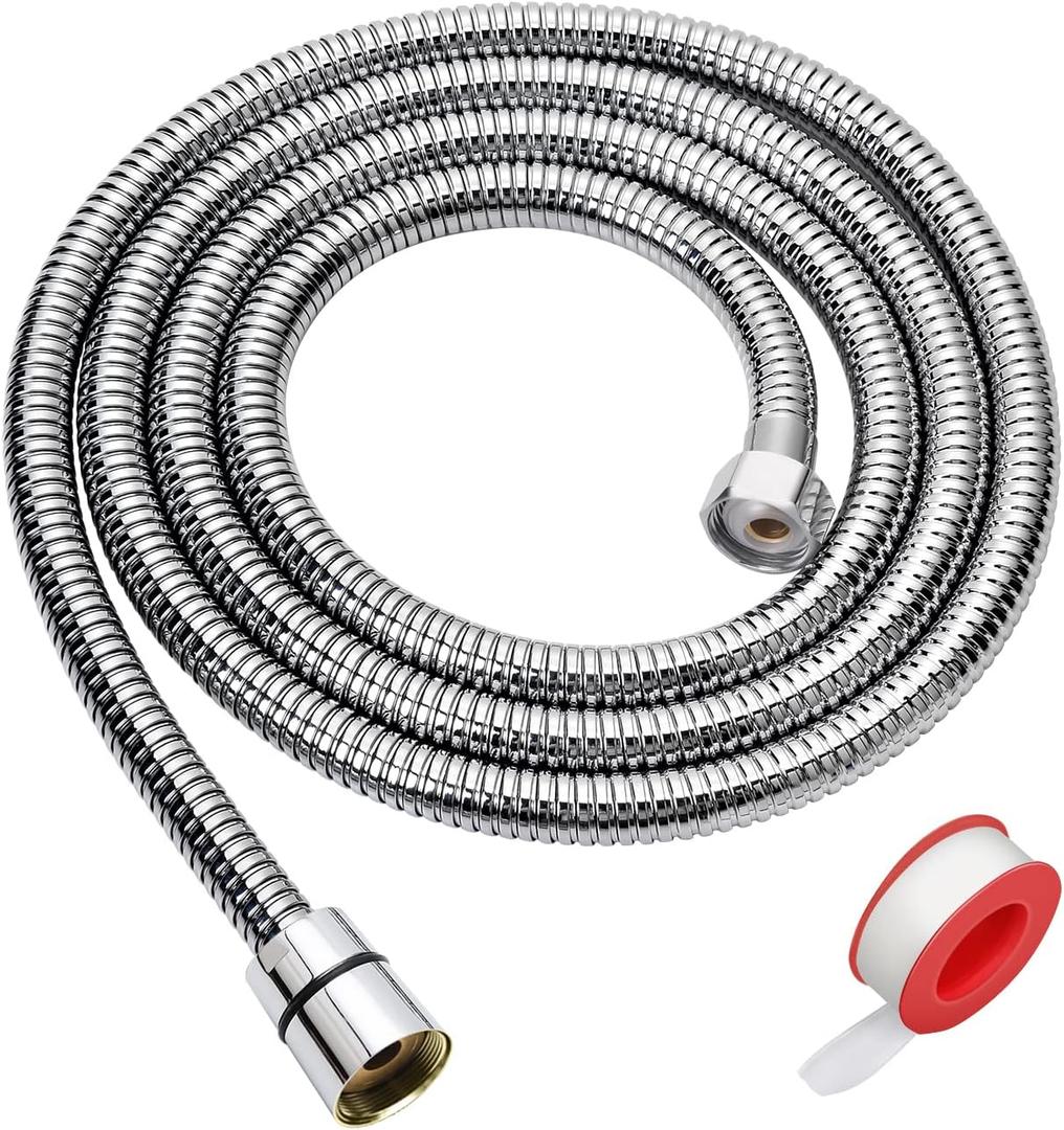 Blissland Shower Hose, 59 Inches Long Stainless Steel Handheld Shower Head Hose with Brass Insert and Nut - Durable and Flexible