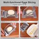 4 x Egg Slicer for Hard Boiled Eggs,Stainless Steel Wire Multipurpose Egg Cutter Strawberry Slicer Tomato Slicers for Home Use (Black Red)