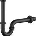 Thickened Brass P Trap: 1 1/4 Bottle P-Trap Bathroom Sink - Sink Trap with Slip Joint Extension Tube - Basin Sink Drain Pipe/Plumbing Replacement Kit (Black)