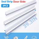 Shower Door Side Seal, 3Pack Shower Door Side Sweep Strip, Frameless Glass Doors Seal Strip for 3/8'' (10mm) Thick Doors, Showers Water Guard & Barrier 39.3'' x 0.39''