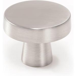 COTYKILEY 10 Pack Brushed Satin Nickel Kitchen Cabinet Knobs Solid Silver Drawer Knobs Dresser Knobs Cabinet Hardware