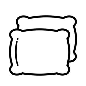 White Pillows Small, Medium, and Large