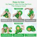 Interactive Dog Toys Octopus,Durable Automatic Jumping Dog Toy to Keep Them Busy,Squeaky Moving Tug of War Doggie Toy,USB Rechargeable,Not for Aggressive Chewers (Green)