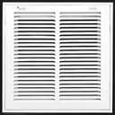 12" X 12" Return Air Filter Grille - Filter Included - Easy Plastic Tabs for Removable Face/Door - HVAC VENT DUCT COVER - White [Outer Dimensions: 14 5/8"w X 14 5/8"h]