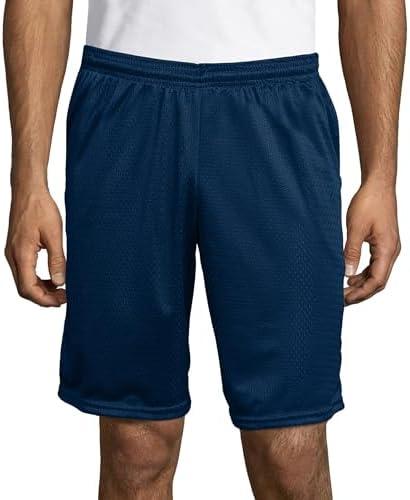 Hanes Men's Mesh Pocket Short, Dark Blue, S