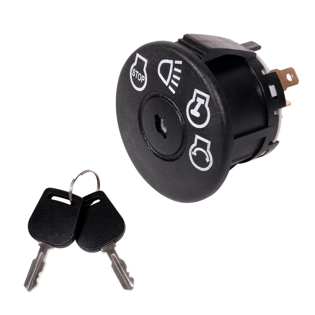 Starter Ignition Switch for John Deere X100 X300 X304 X310 X320 X324 X330 X340 X350 X354 X360 X370 X380 X384 X390 X500 X520 X530 X534 X540 with 2 Keys, 4 Positions