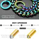 Dog Chain Collars for Dogs Chew Proof Dog Collar, 15mm Thick Color Chain Dog Collar Heavy Duty Stainless Steel Metal Cuban Link Dog Collar for Small Medium Large Dogs (10" ( for Head Circumference 8" to 9.5"))