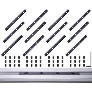12pcs Black 1010 Series Aluminum Extrusion Straight Line Connector,1010 Extruded Aluminum Hardware Connectors with Screws, for 1010 V Slot T Slot Extrusion Hardware