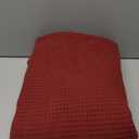 Bedsure Gentlesoft 100% Cotton Blanket King Size for Bed - Breathable and Soft, Thick Cozy Waffle Weave Christmas Blanket Gift for Women, Burgundy, 104x90 inches 