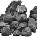 Unocho Fish Tanks Stone 20lb Natural Black Rocks for Aquariums Paludarium Decorative Aquascaping Stone for Reptile Terrariums Bonsai Gardens Indoor Outdoor(3"-9"-8pcs)