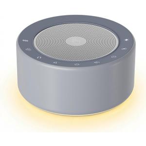 Kipcush White Noise Machine with Night Light  Nursery Sound Machine with Soft Non-Glare Lamp, 30 Soothing Sounds, 8 Color Lights, Up to 8-Hour Timer for Baby & Adults (Standard, Grey)