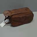 Elviros Travel Toiletry Bag for Men, Shaving Dopp Kit Water-resistant Bathroom Small Toiletries Organizer PU Leather Cosmetic Bags
