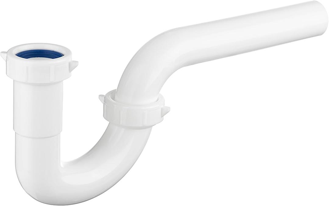 (1 Pack) Yariwiz White 1 1/4 Inch Basin Sink Drain Pipe Tubular Kit, Not Used for Kitchen Sink KSD-003W