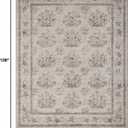 6x9 Washable Non-Slip Area Rug for Living Room, Dining Room, Bedroom Home Office-Floral Vintage Farmhouse Non-Shedding Distressed Low Pile Area Rug (Beige,6x9)