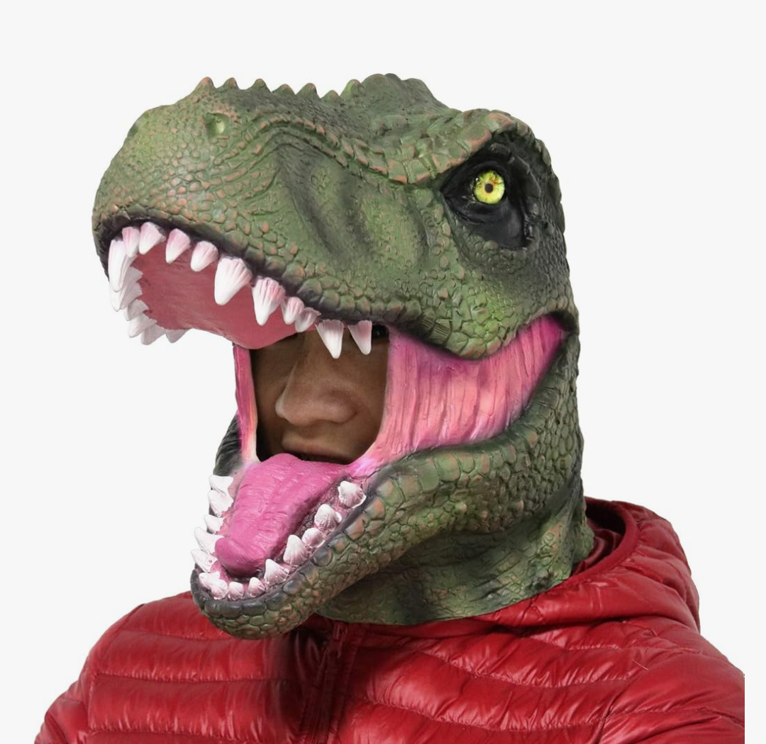 LarpGears Halloween Costume Mask Party Latex Animal T-rex Dinosaur Mask Adult Size