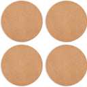 Juvale Trivets for Hot Dishes - 4-Pack, 9 in x 0.5 in, Brown - Heat Resistant Countertop Cork Pads & Corkboard Circles for Pot & Pan Protection