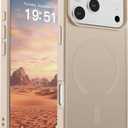 SUPFINE Magnetic for iPhone 17 Pro Max Case (Compatible with MagSafe)(Military Grade Drop Protection) Translucent Matte Shockproof with Anti-Fingerprint Phone Cover,Desert Gold