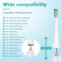 12x Replacement Toothbrush Heads Compatible with Philips Sonicare Replacement Heads, for Sonicare Replacement Brush Heads, Pack of 12 Professional Electric Toothbrush Heads Black