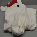 NEWCOSPLAY Animal Onesie Costume Adult Pajamas Rooster Plush One Piece Cosplay Costume (Medium, White Chicken)