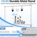 10 x 8FT Backdrop Banner Stand, Heavy Duty Adjustable Photo Background Support Frame Kit, Step and Repeat Stand for Photo Booth, Parties, Exhibition, Trade Show, Wedding - Silver